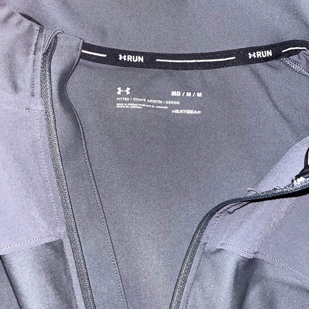 Under Armour run grey fitted Quarter-Zip Top - Picture 4 of 4
